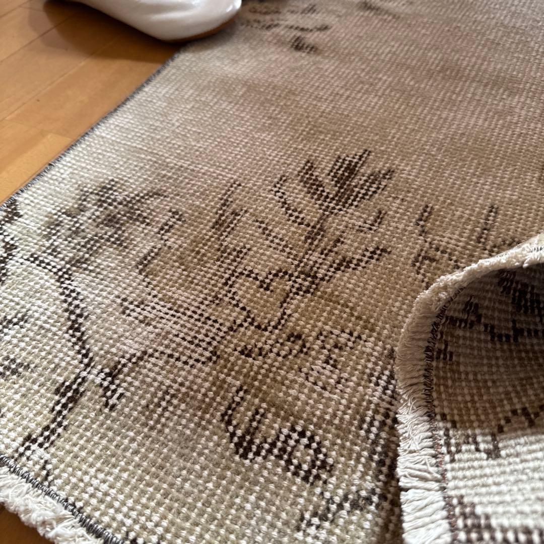 83.5×143ナチュラルボタニカル 淡ベージュブラウン