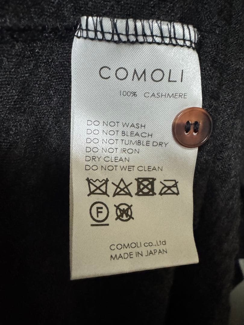COMOLI 100%カシミヤジャージ 長袖シャツ サイズ2 COMOLI 100%カシミヤジャージ 長袖シャツ サイズ2