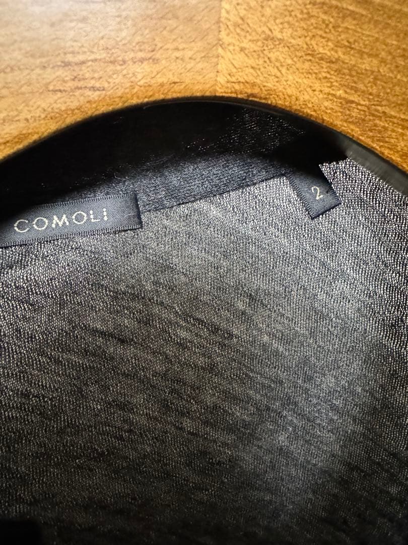 COMOLI 100%カシミヤジャージ 長袖シャツ サイズ2 COMOLI 100%カシミヤジャージ 長袖シャツ サイズ2