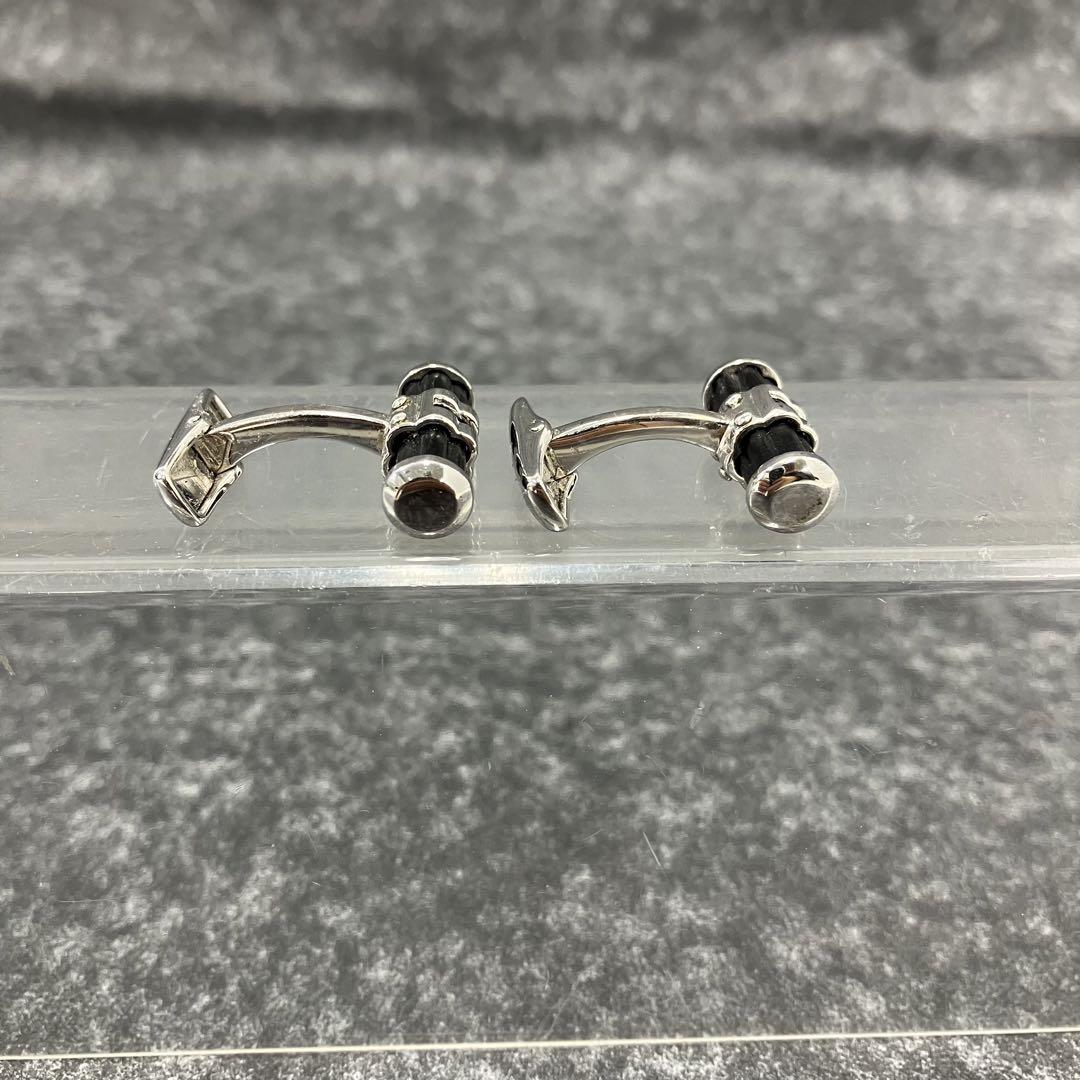 Dunhill】ダンヒル シルバー925 黒 メンズ カフス