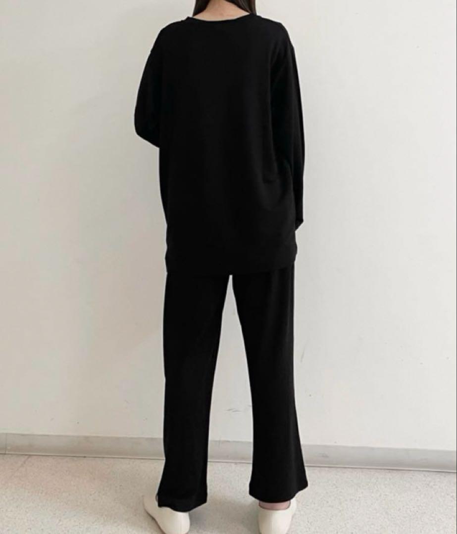 ジェラピケ　ROBUCHON ワンポイントロゴロングTシャツ＆ロゴロングパンツ