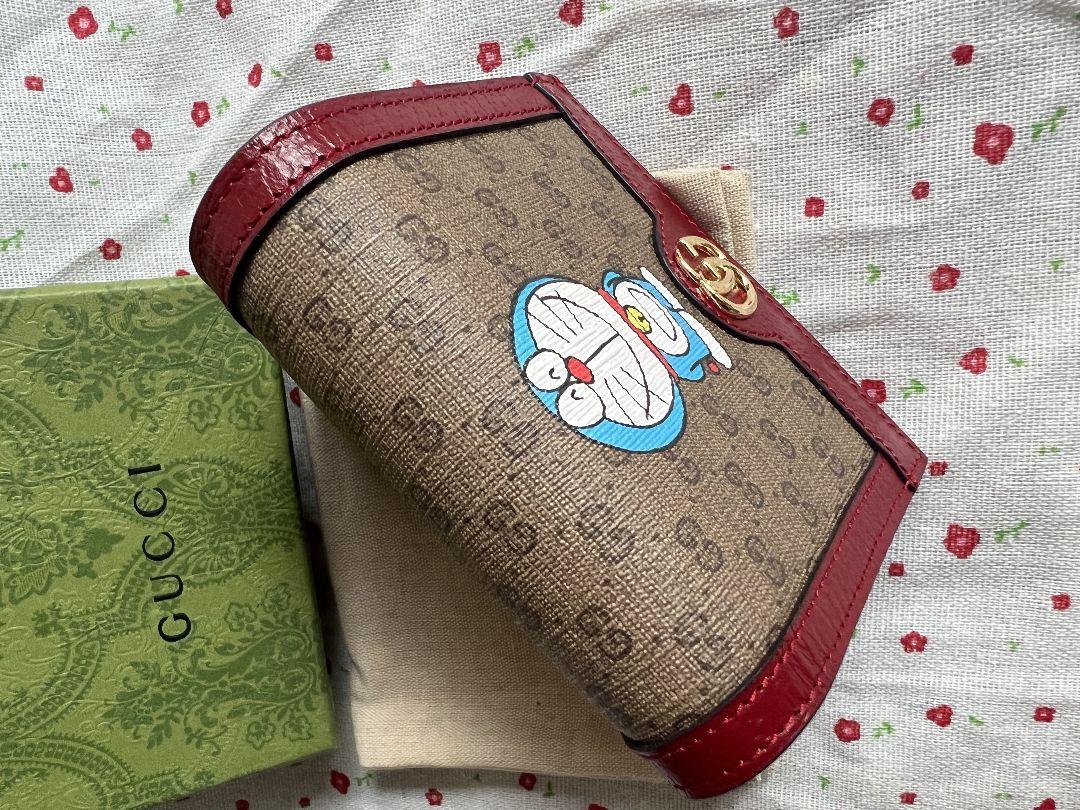 グッチ GUCCI  二つ折り財布 ドラえもんコラボ