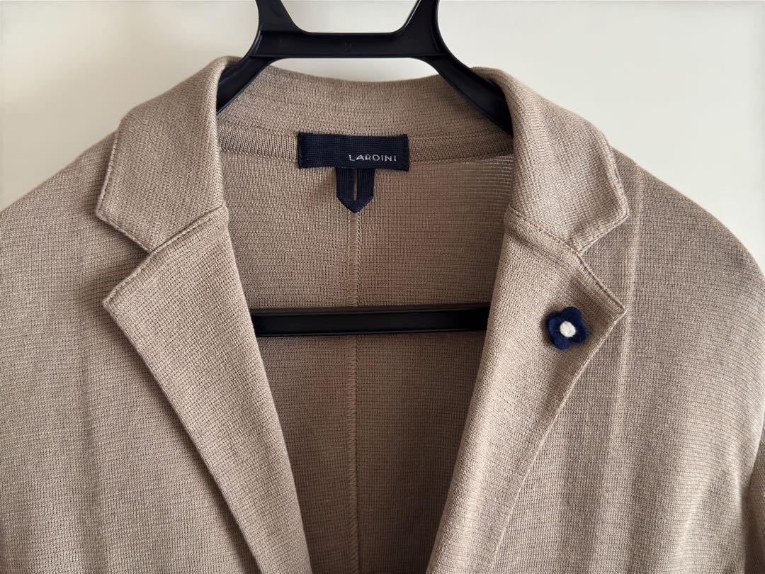 LARDINI ベージュ ニットジャケット