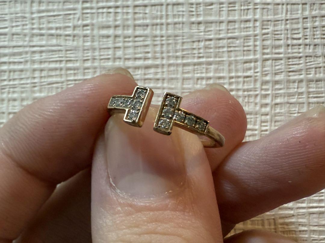 【NN】Tiffany & Co.ティファニーTワイヤーリング Au750