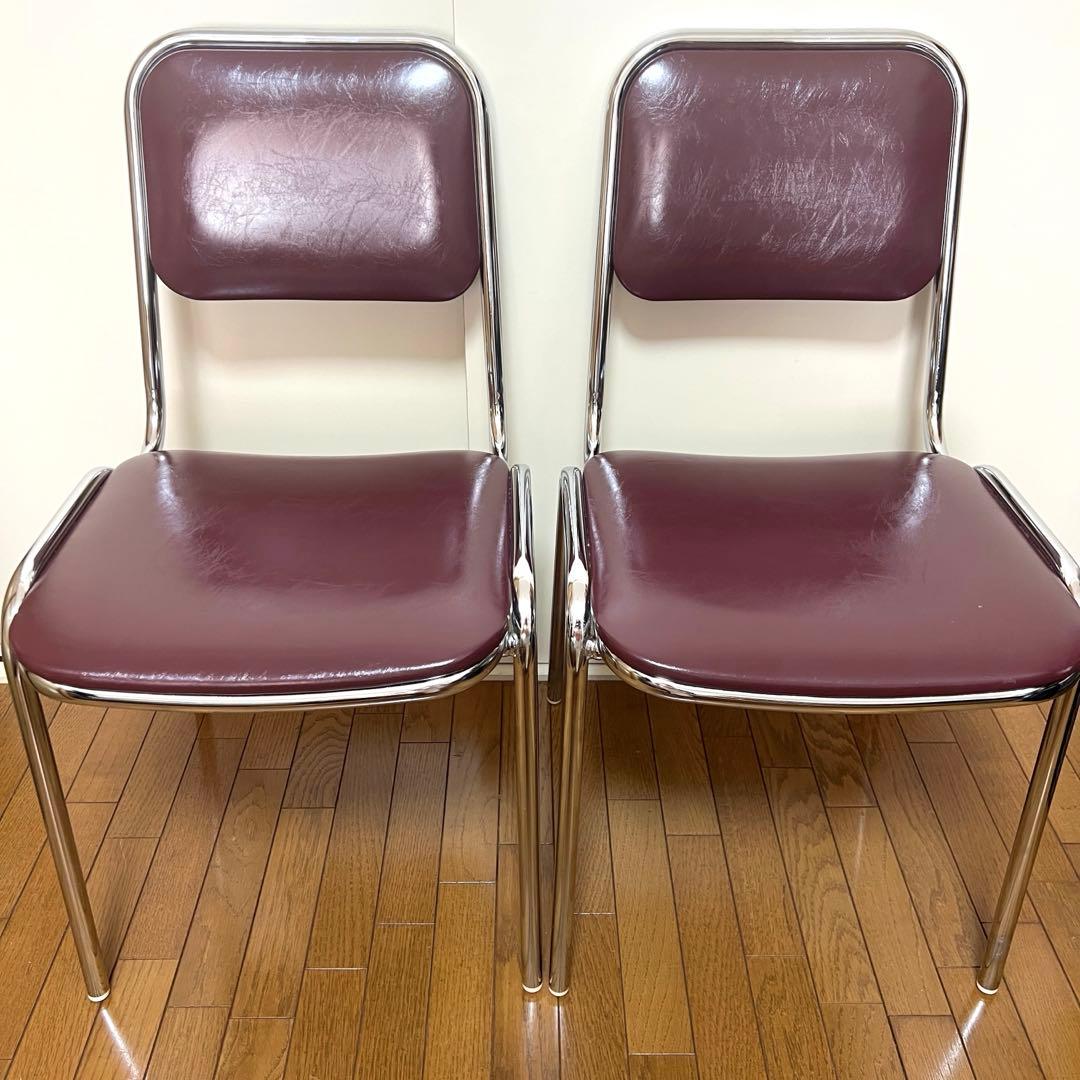 極美品　レトロ　椅子　 2脚セット