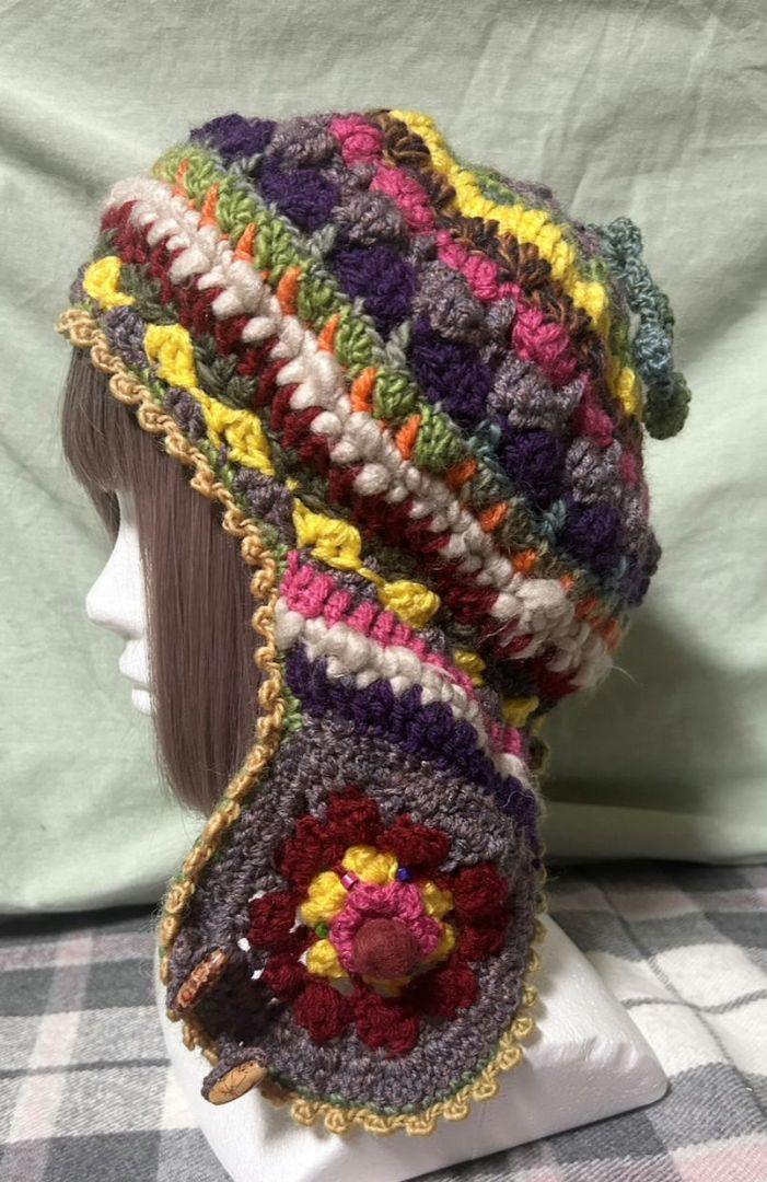 耳当てつきパイロット帽子ハンドメイド