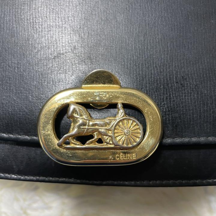 ストラップ セリーヌ レザー ヴィンテージ K4Eca-m64764839532 ショルダーバッグ 馬車金具 ⊂きますので