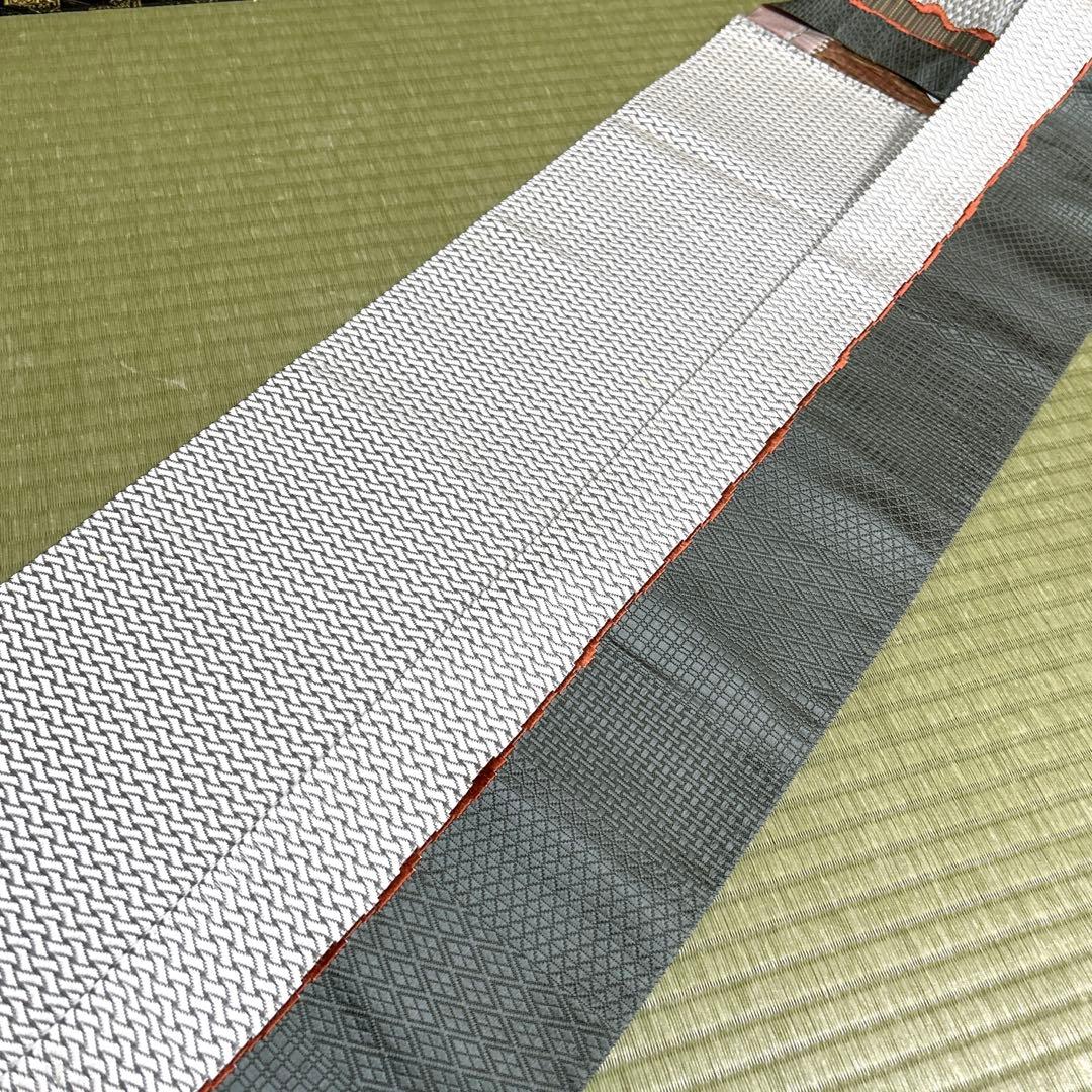 正絹 博多織 名古屋帯《ツートンカラー ライン》 正絹 博多織 名古屋帯《ツートンカラー ライン》