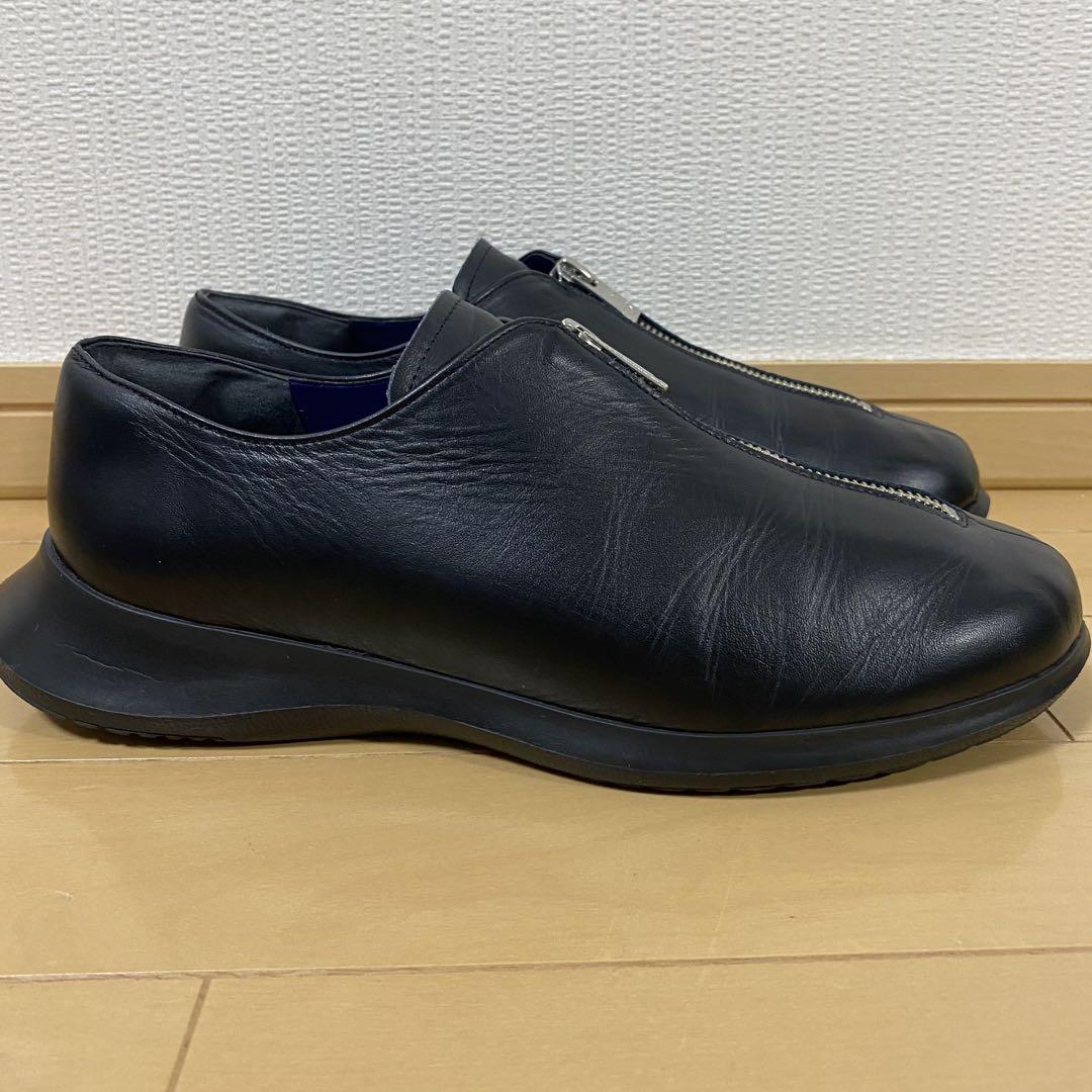 シノビス　SINOBIS　フロントジップ レザーシューズ　26.5cm　美品