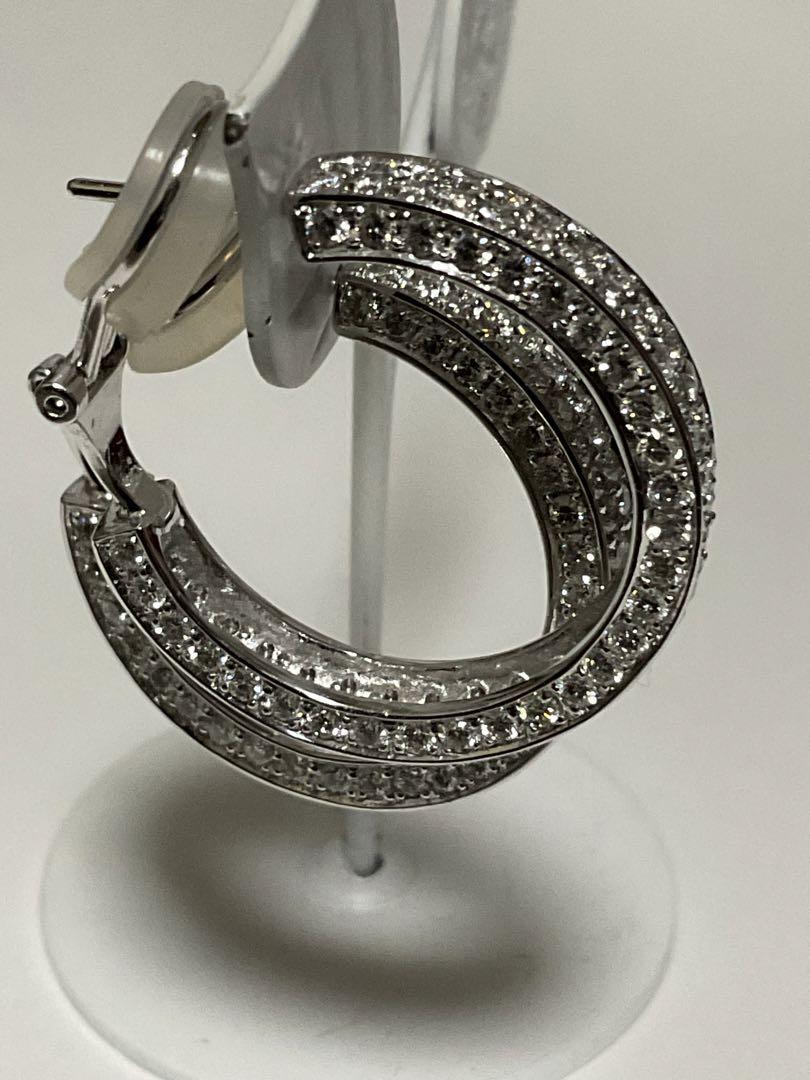 k18ホワイトゴールド ダイヤピアス 4.106ct 画像15