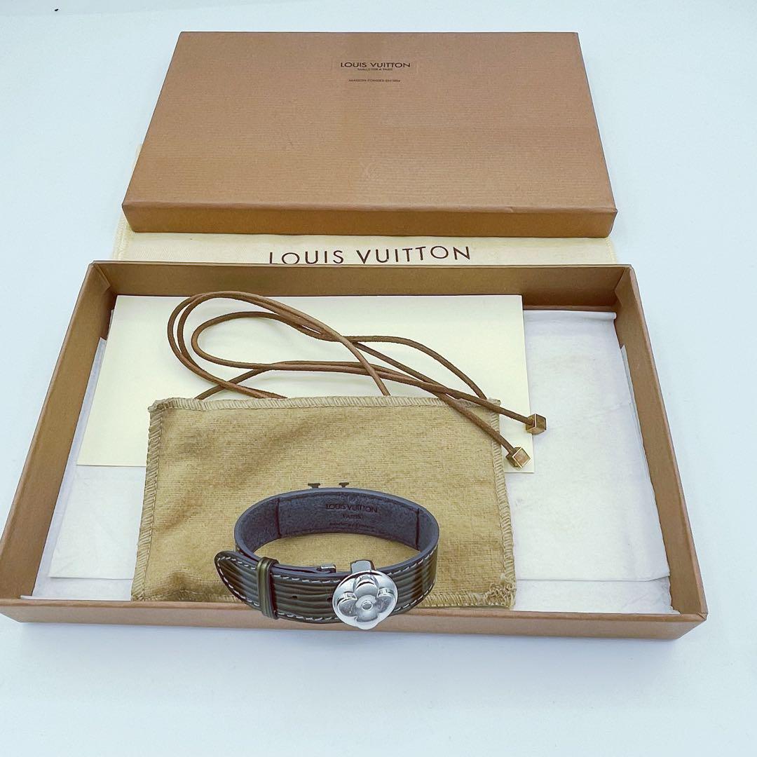 美品LOUIS VUITTON グッドラックブレス サイバーエピ・レザー ブレス