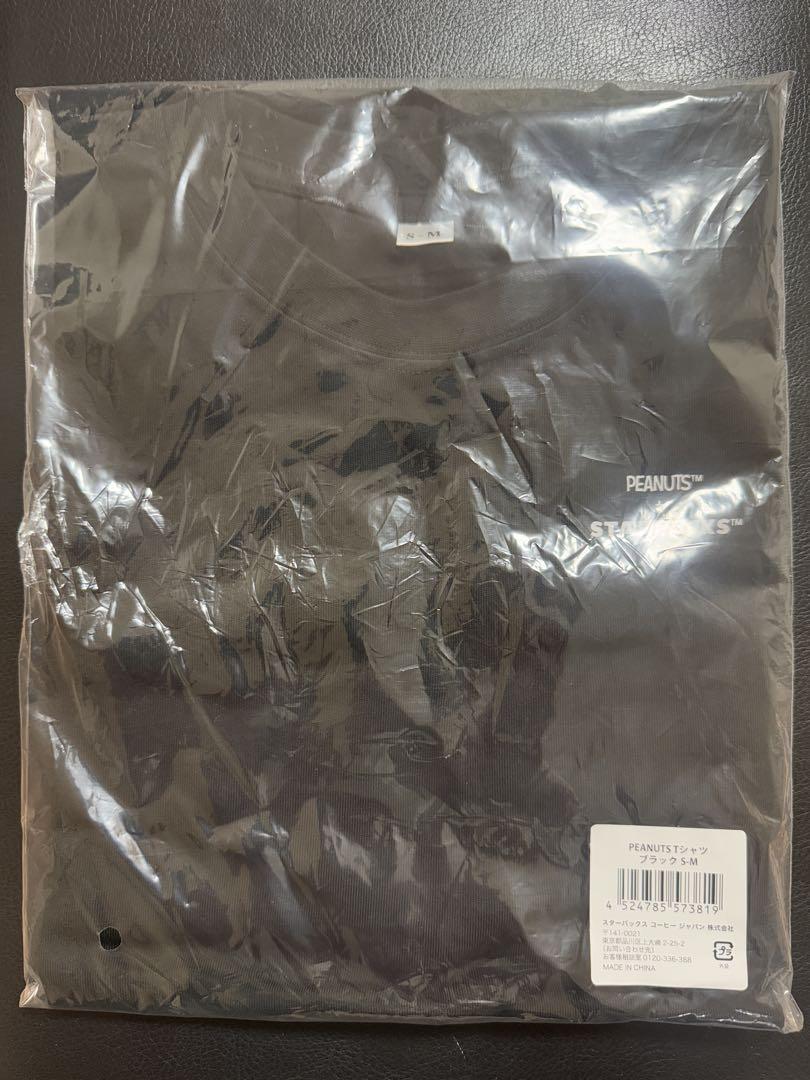 PEANUTS STARBUCKS Tシャツ S-Mブラック