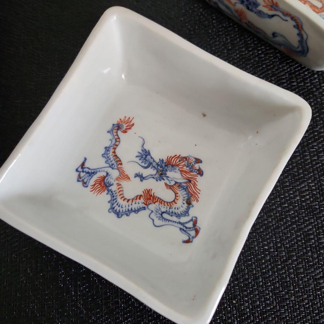 蓋物　點石斎　点石斎　小物入れ　中国　上海　骨董　アンティーク 17/y6 角小鉢 骨董 中国 4客 - メルカリ