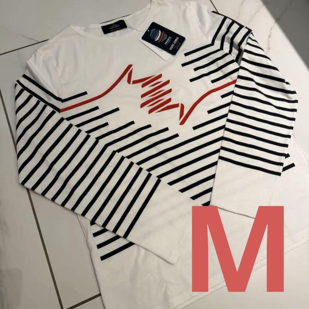 万博 フランス館 SAINT JAMES ストライプ長袖Tシャツ Mサイズ