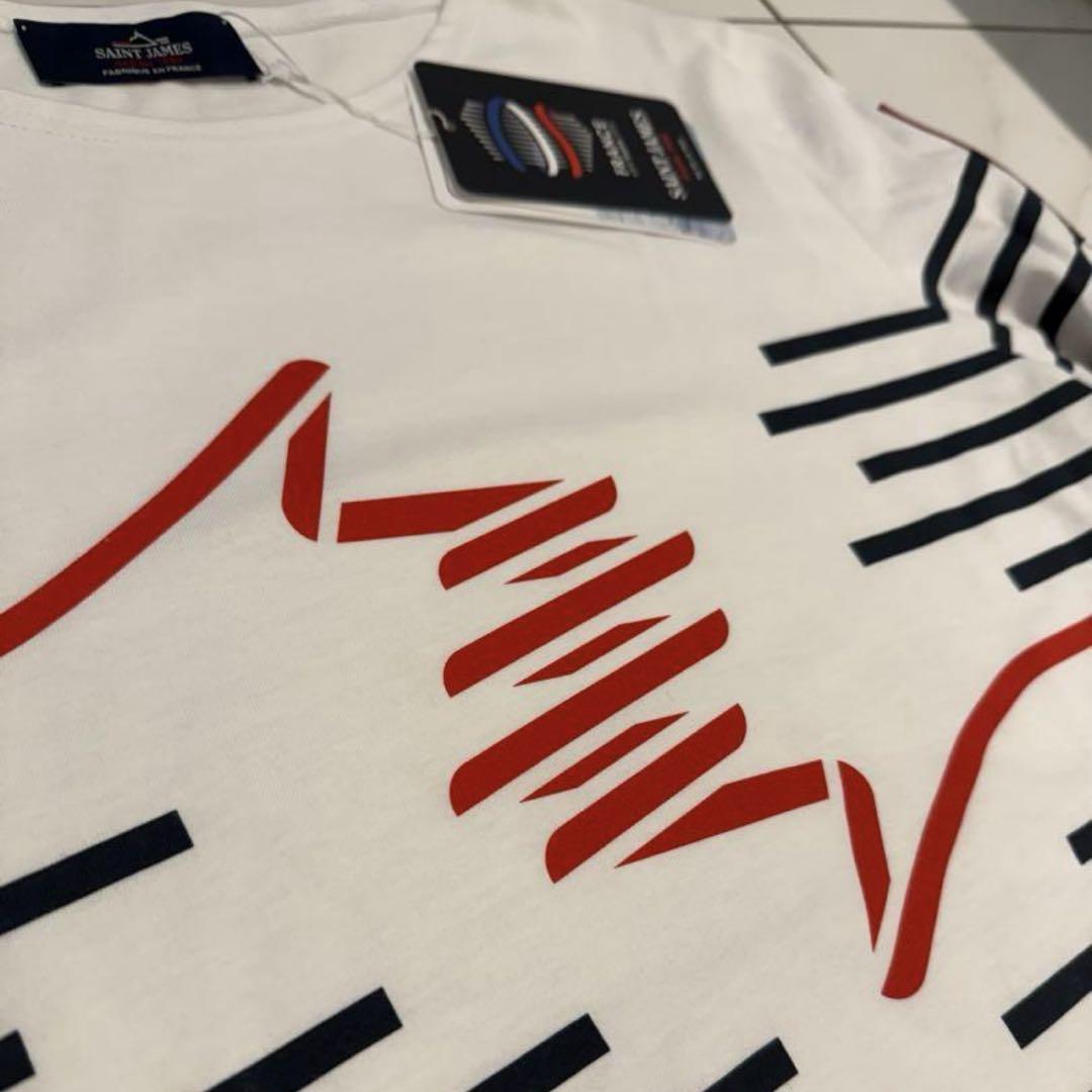 万博 フランス館 SAINT JAMES ストライプ長袖Tシャツ Mサイズ