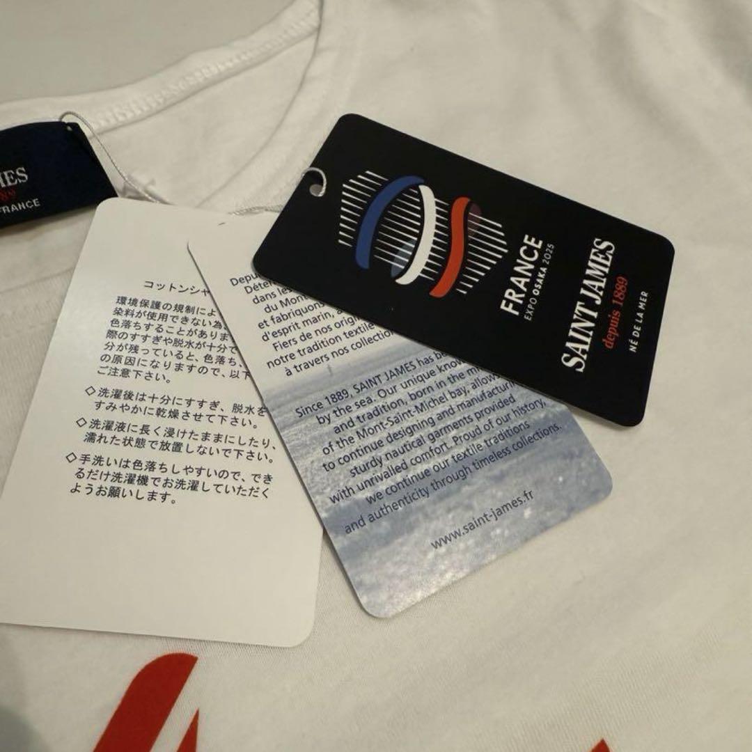 万博 フランス館 SAINT JAMES ストライプ長袖Tシャツ Mサイズ