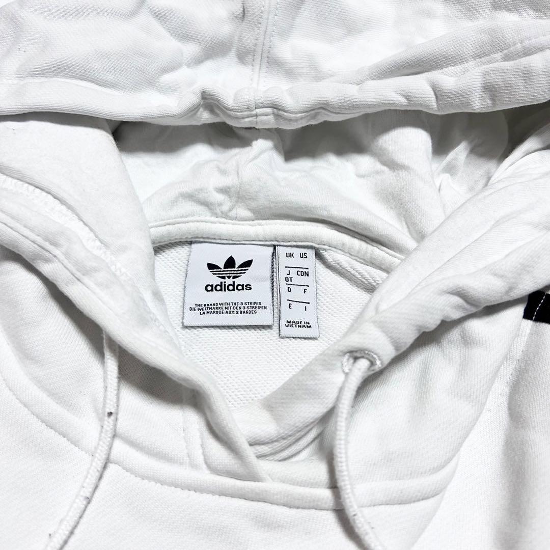 美品 adidas 撥水パーカー サイズ XL ホワイト adidas ウインドブレーカー メンズ アディダス 大きいサイズ