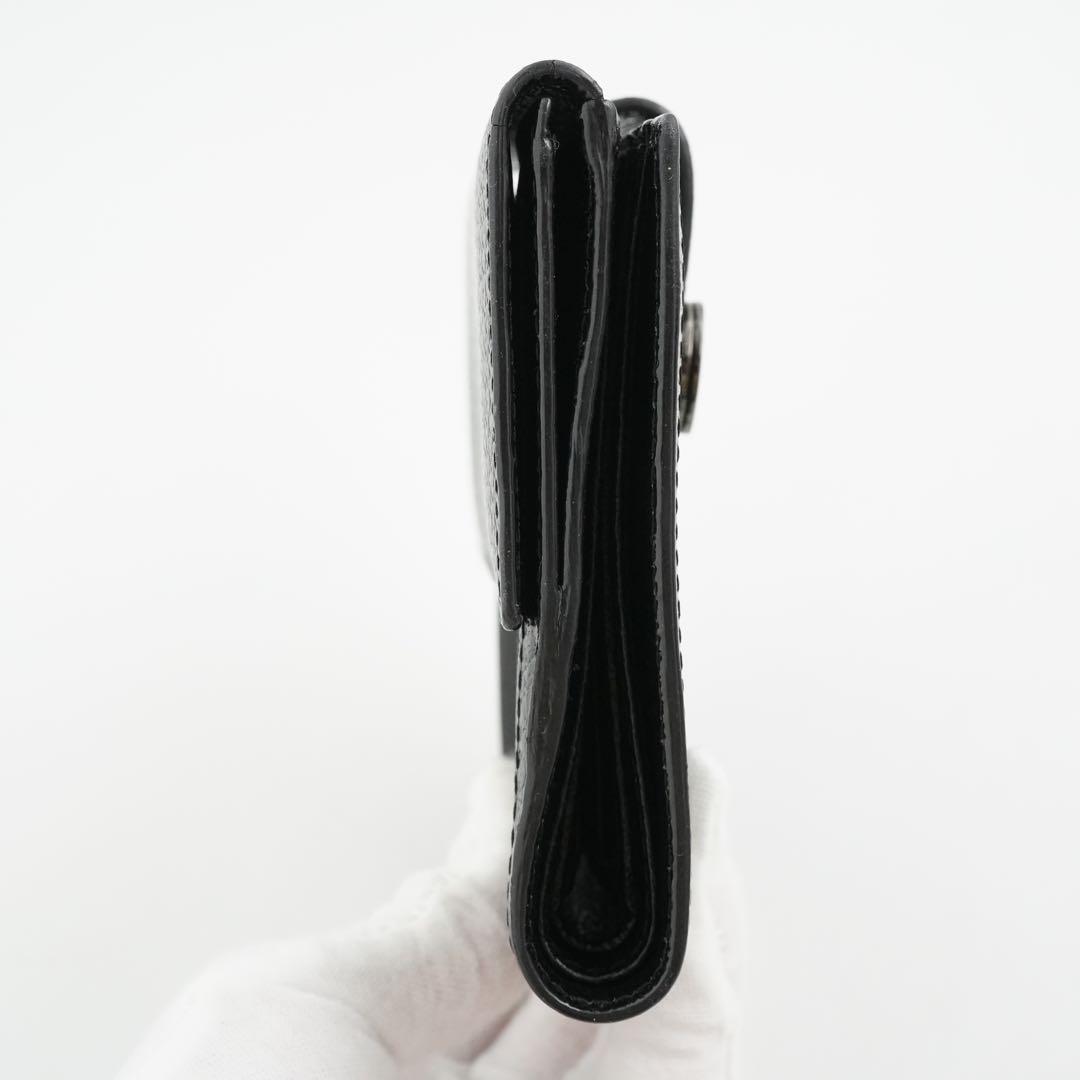 ✨新品未使用・箱付き✨ GUCCI グッチ 二つ折り Gロゴ レザー キャンバス 画像5
