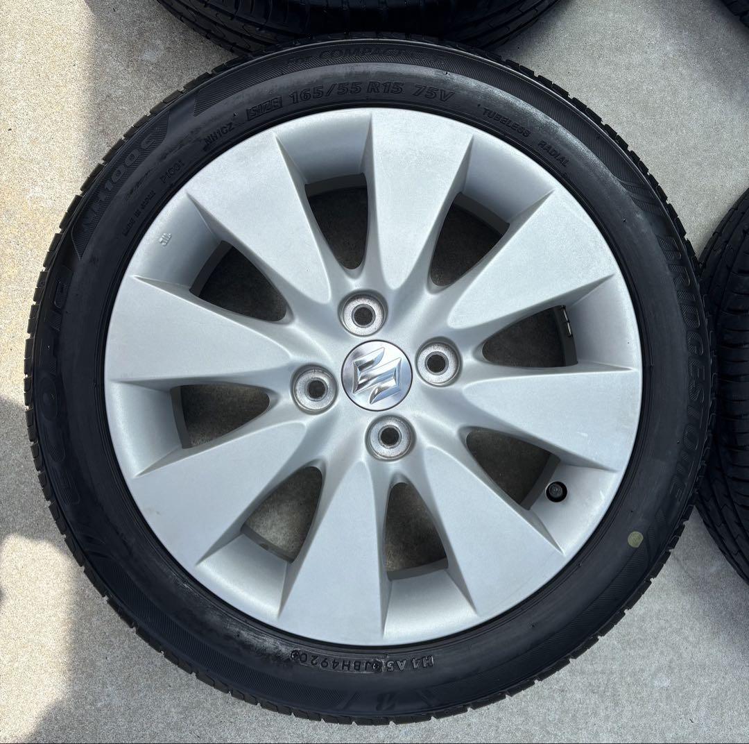 ②スズキ スプラッシュ 純正 ブリヂストン エコピア 165/55r15 2本