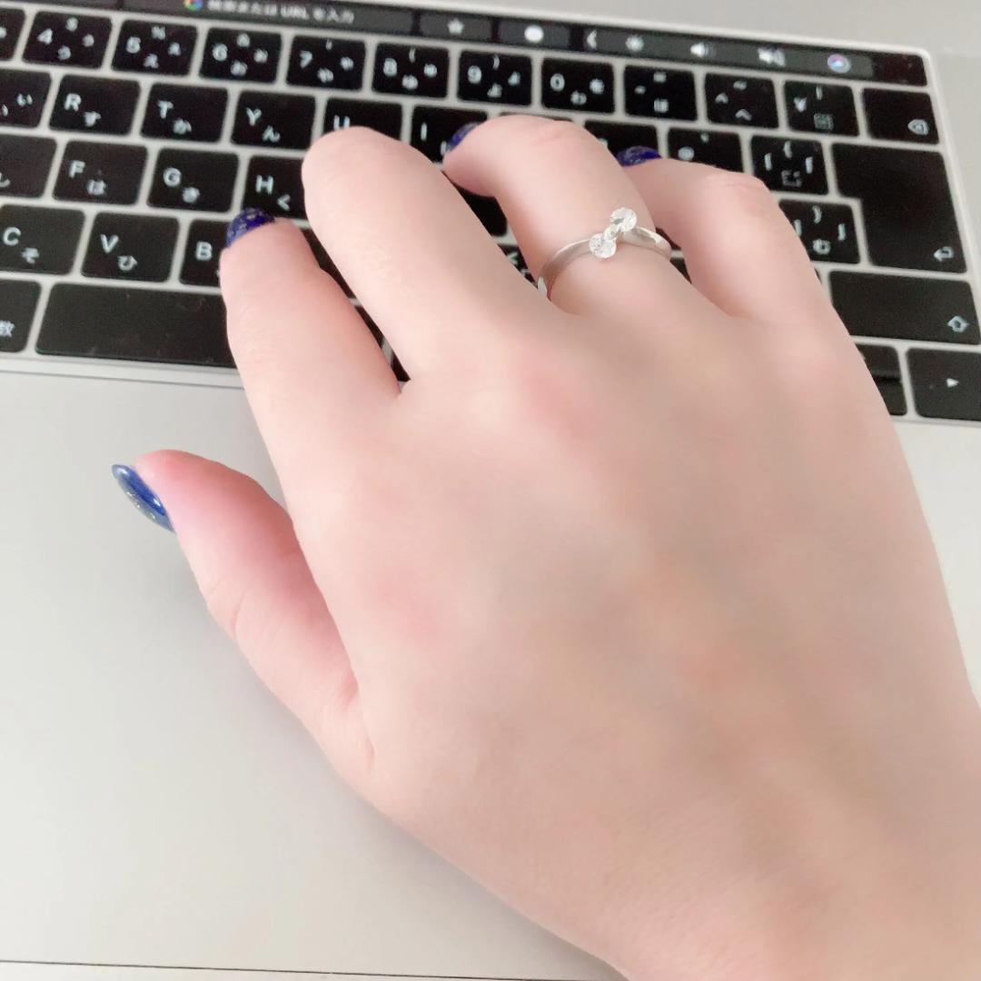 送料無料ライン対応ショップ限定キャンペーン 2粒リング「絆」/サイズ直し可能 アクセサリー