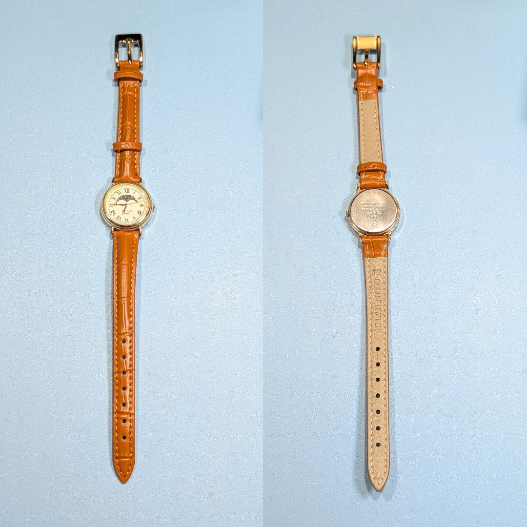 SEIKO ALBAムーンフェイズ レディース 電池ベルト交換済み可動品E-02