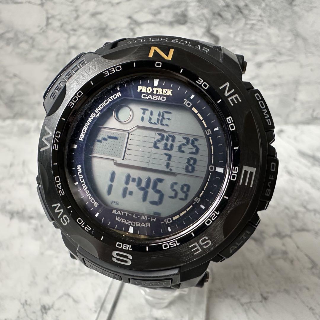 CASIO PROTREK PRW-2500 メンズ腕時計 PRW2500R-1 | Triple Sensor Black Watch - PRO TREK | CASIO