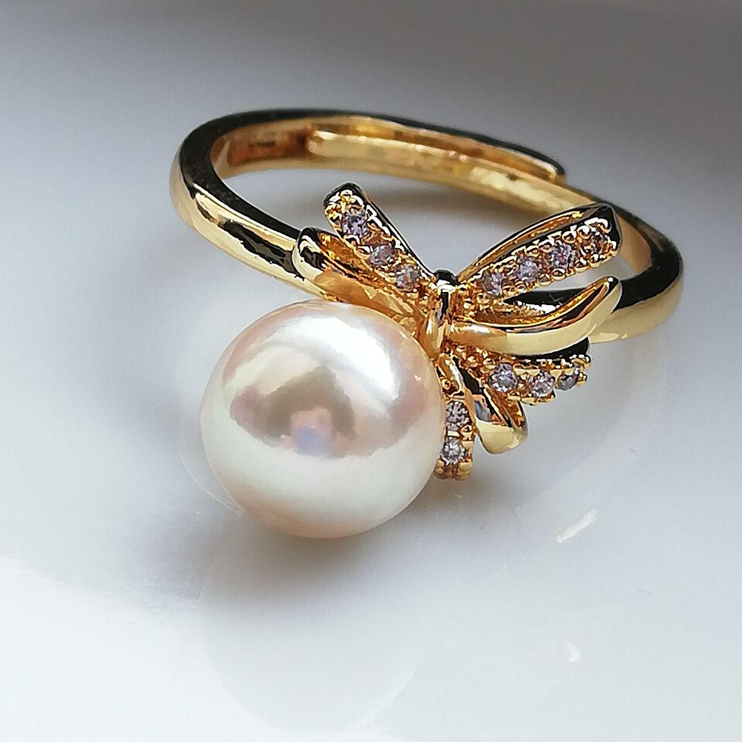 8.5mm Pearl パールリング あこや真珠 アコヤ 指輪 本真珠 結婚