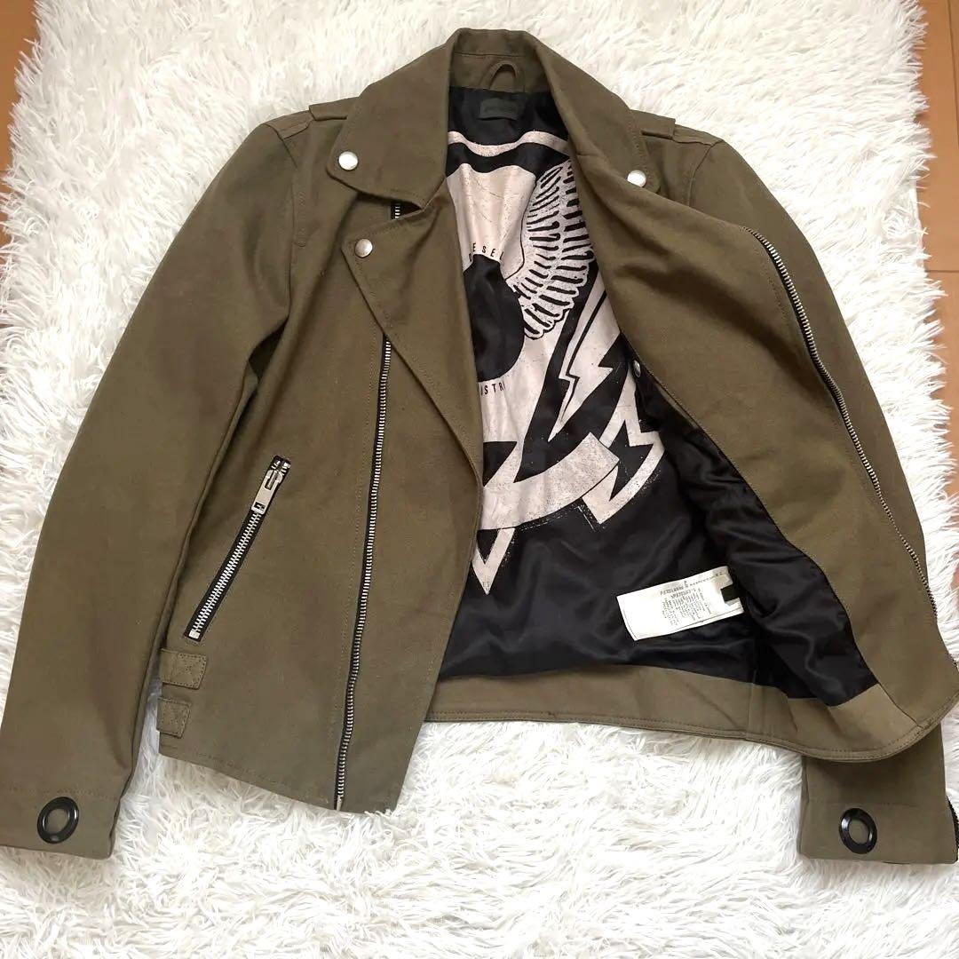 DIESEL ディーゼル ダブルライダース ミリタリー army カーキ 裏地柄