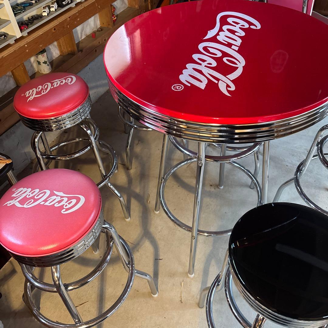 カウンターテーブルとスツールセットやや傷や汚れあり