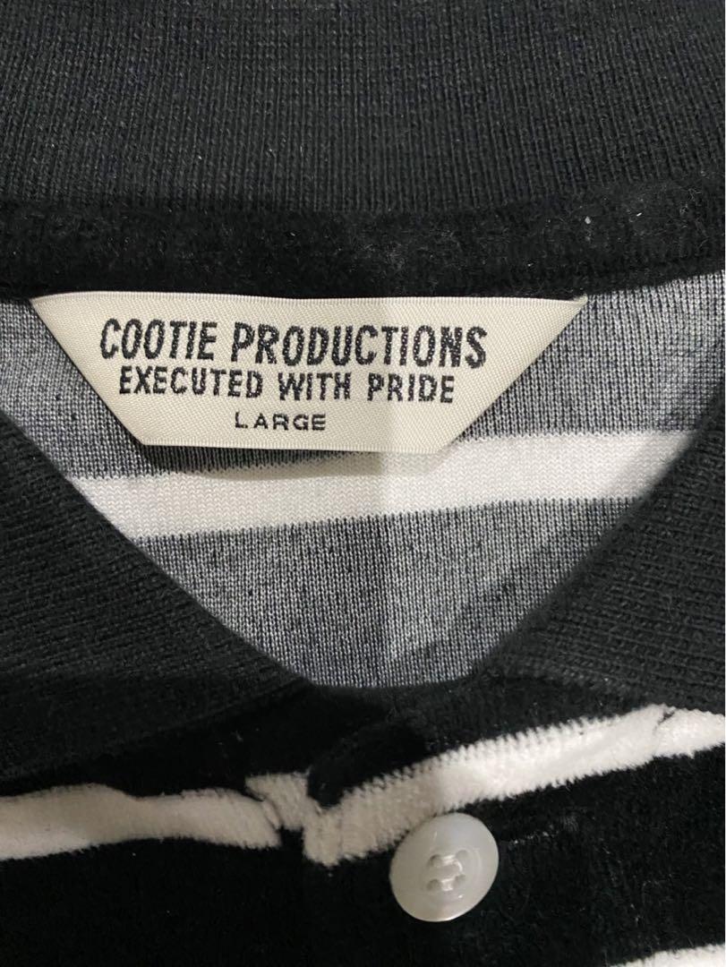 トップス COOTIE / Velour Border L/S Polo