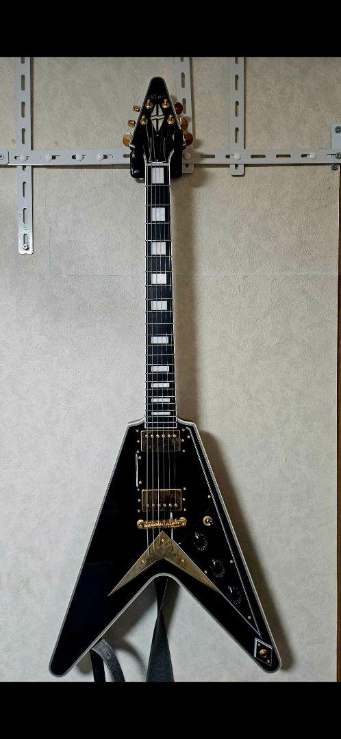 【美品】momose flying v custom ebony