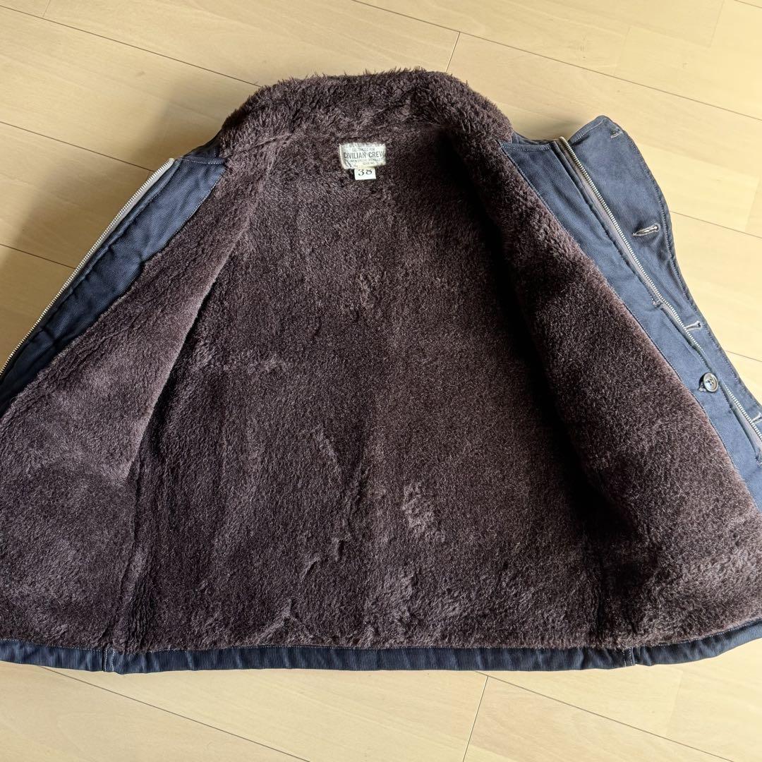 フリーホイラーズ　ウインターアビエーターズベスト　NAVY 38