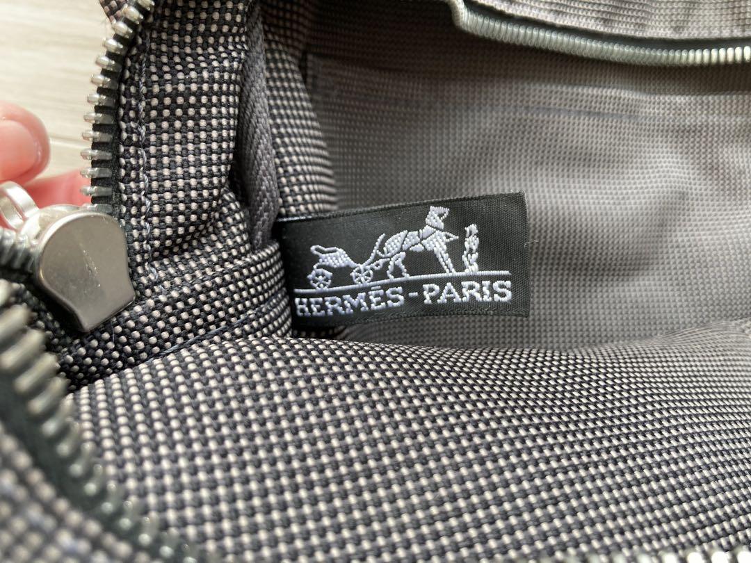 【値下げ】HERMES エルメスエールライン　MM グレー系  カデナ(鍵なし)
