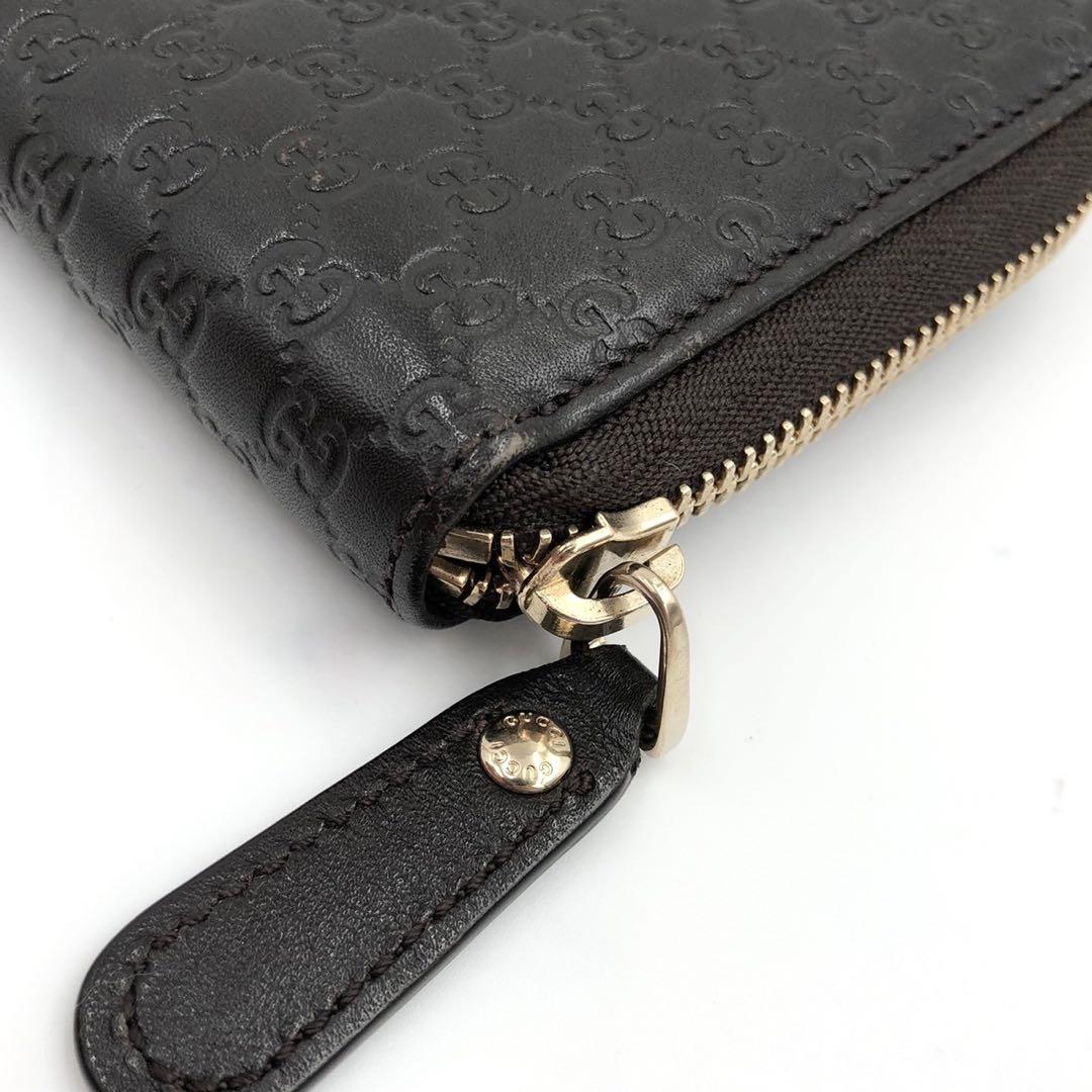 美品◎GUCCI グッチ ラウンドファスナー ブラウン 長財布