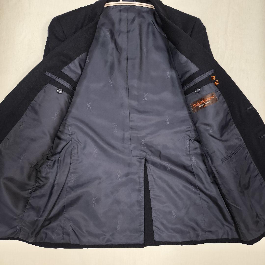 美品 YVES SAINT LAURENT セットアップ 3ピース スーツ　濃紺