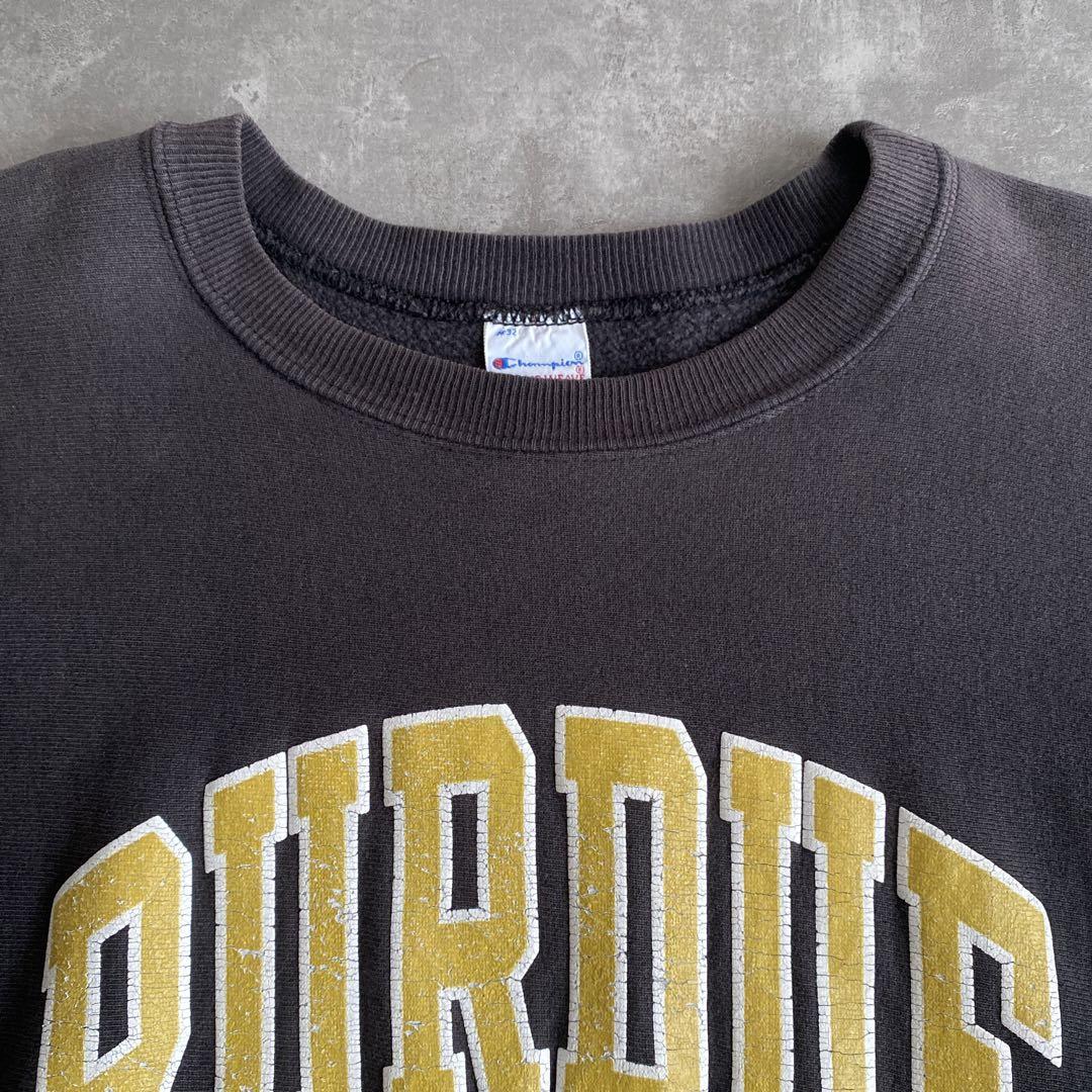 90sチャンピオンPURDUE BASEBALLリバースウィーブUSA製XL黒