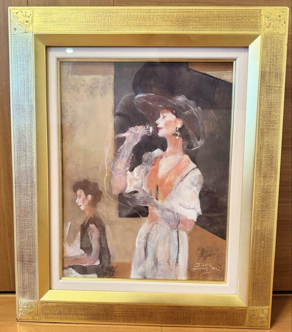 パーティを彩るご馳走や Jiangling Bai 油彩画 F4金色フレーム - メルカリ 絵画