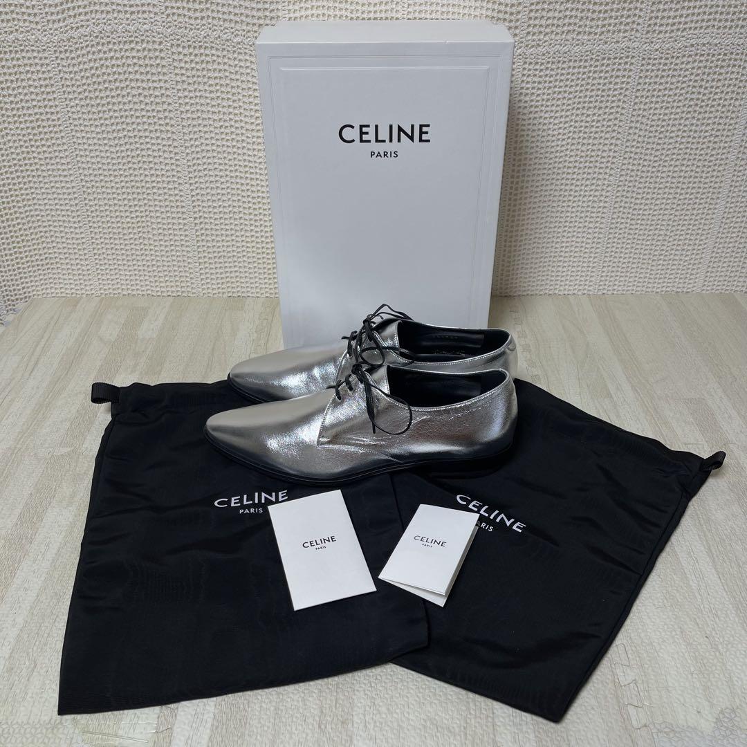 ☆1回使用 超美品☆ CELINE セリーヌ レースアップ シューズ レザー製