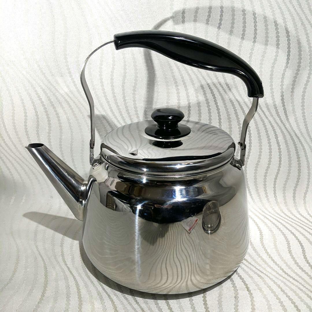【未使用】イオンステンレス麦茶ケトル5LIH200V可能茶こし付き