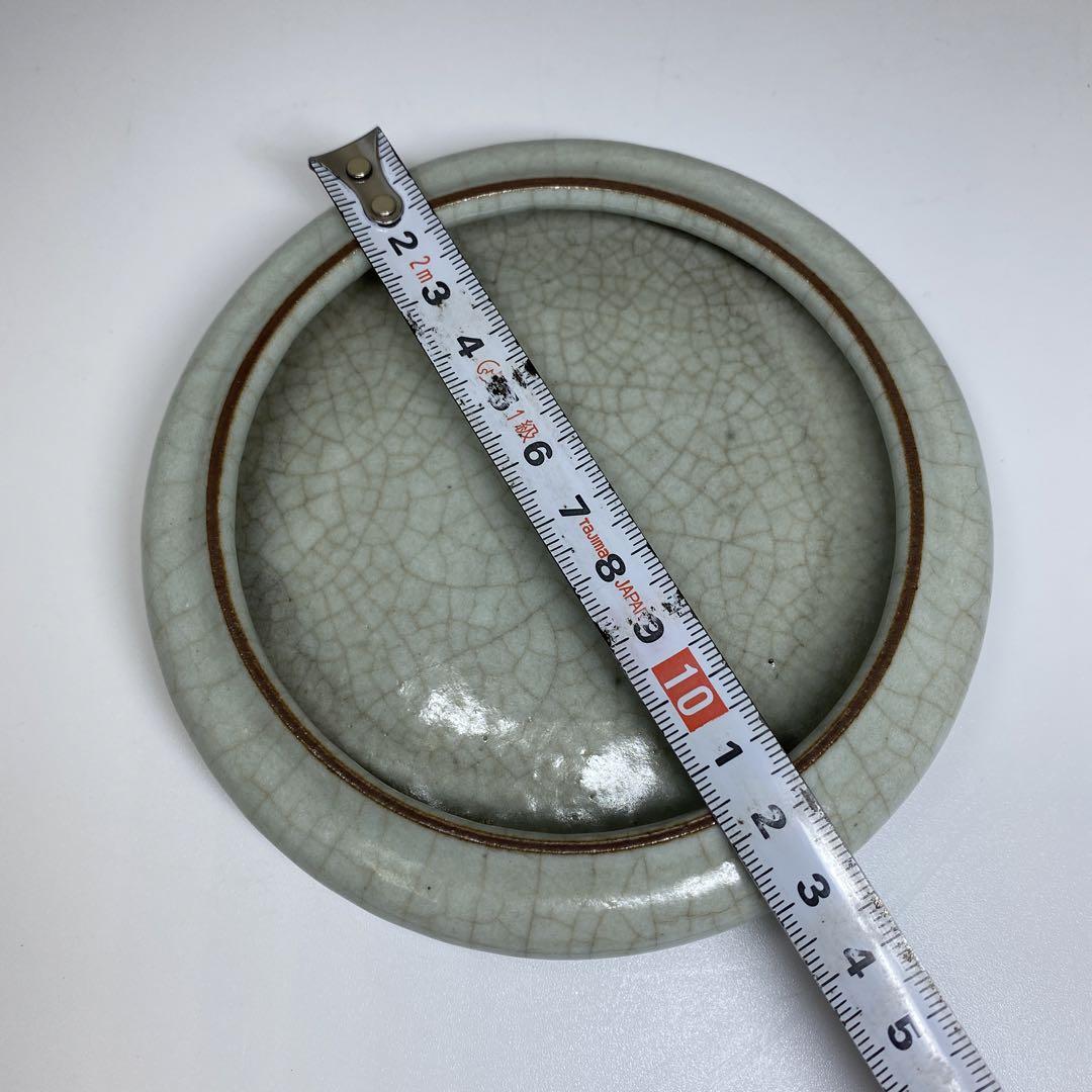 専用　中国清時代　青白磁水孟　幅12.8㎝　東Y6-1106①トヒチ