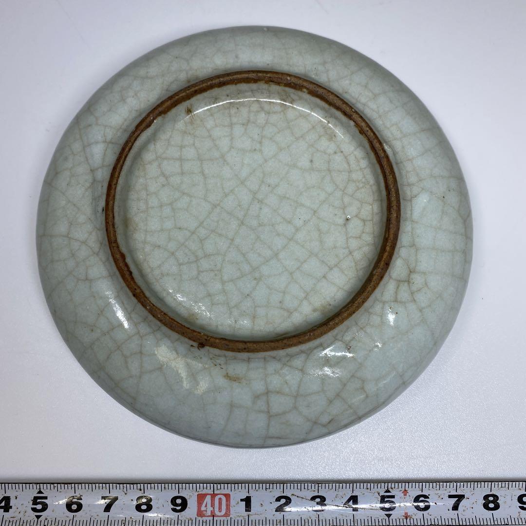 専用　中国清時代　青白磁水孟　幅12.8㎝　東Y6-1106①トヒチ