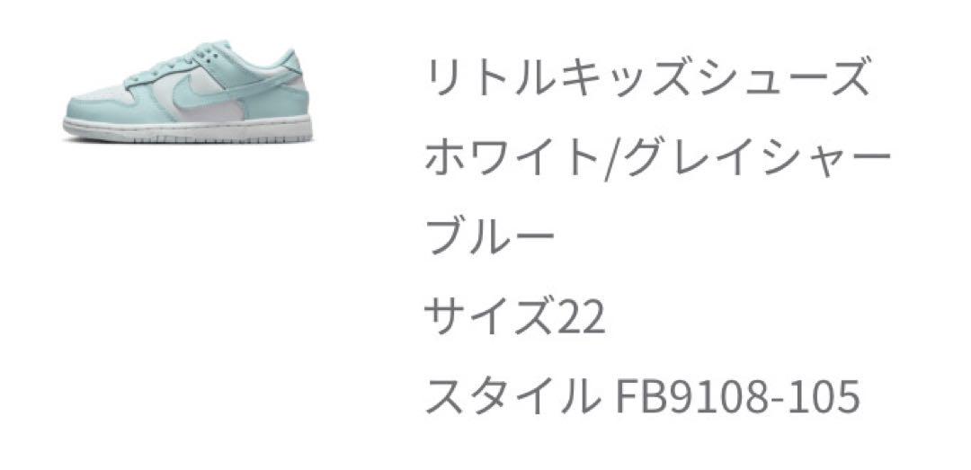【新品】Nike ナイキ ダンク LOW ライトブルー スニーカー 22㎝