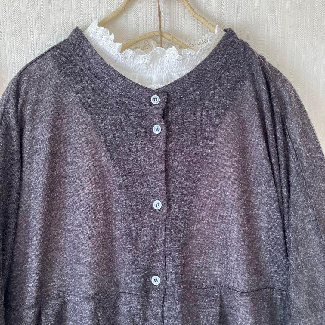 ぷー★新品★sm2★前後着ニットワンピース＊ロングカーデとしても