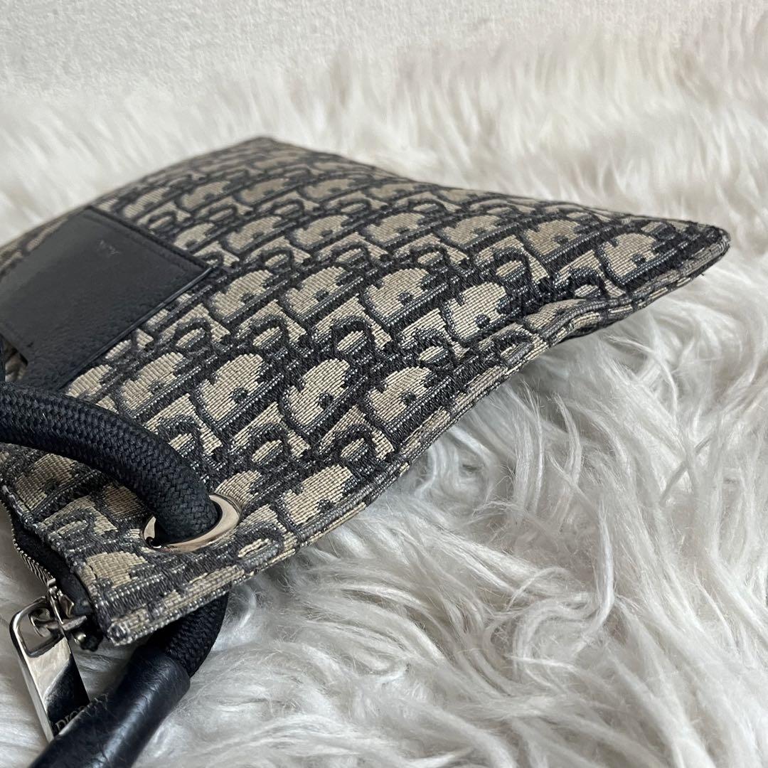 最安 Dior トロッター クラッチバッグ ネイビー キャンバス バッグ
