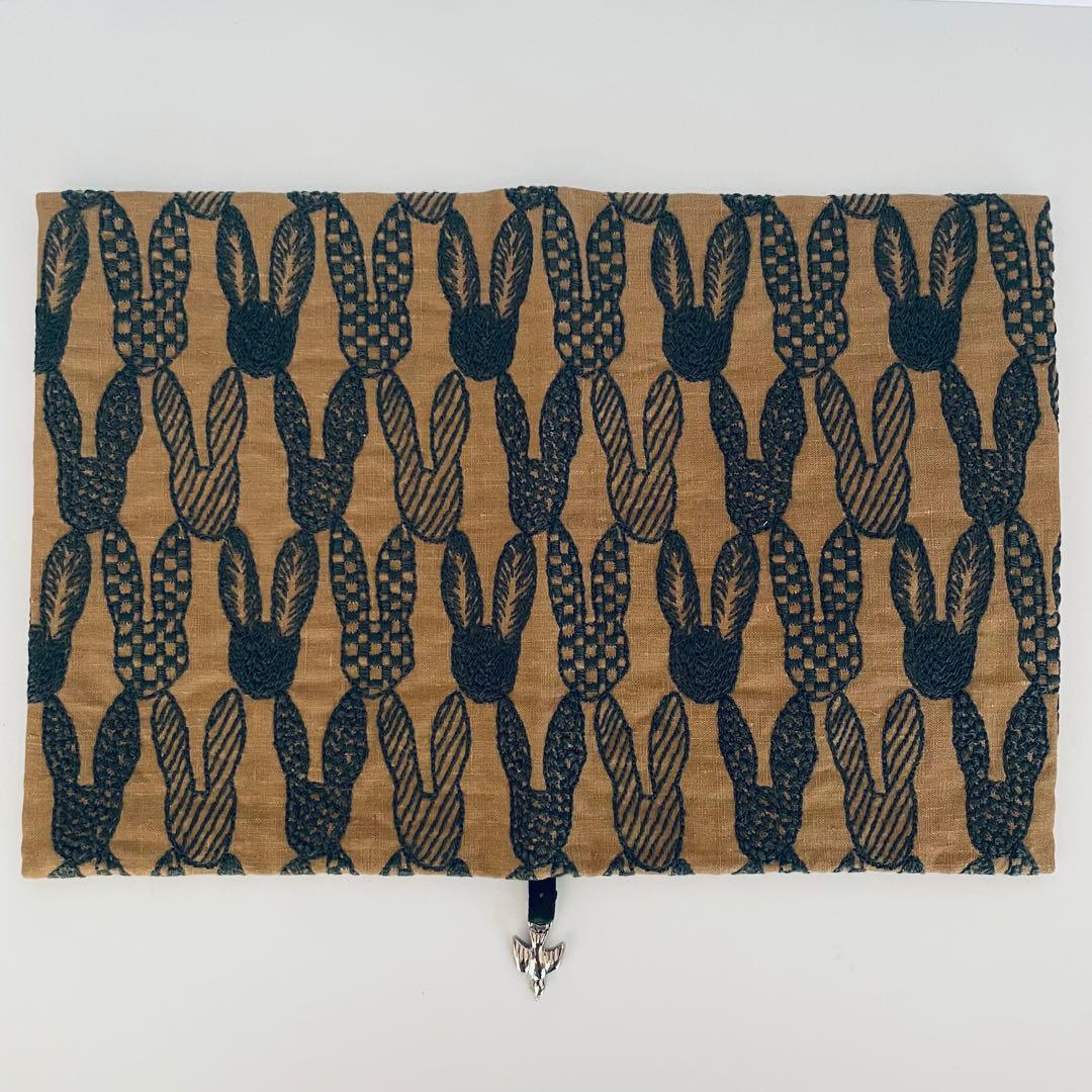 【新品】mina perhonen ブックカバー ポンピア/ライトブラウン