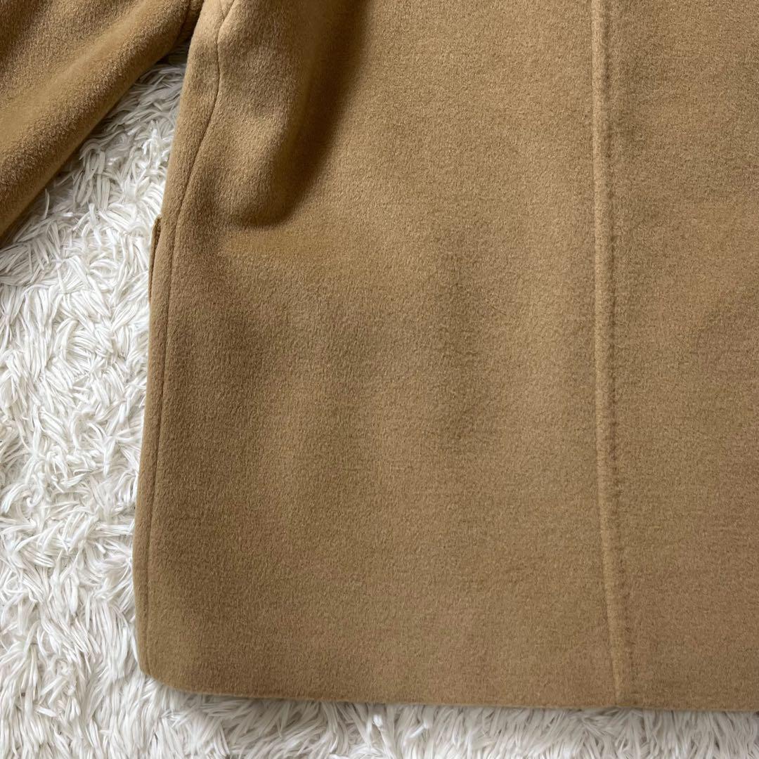 美品　Max Mara　高級　カシミヤ使用　白タグ　ウールコート　キャメル　40