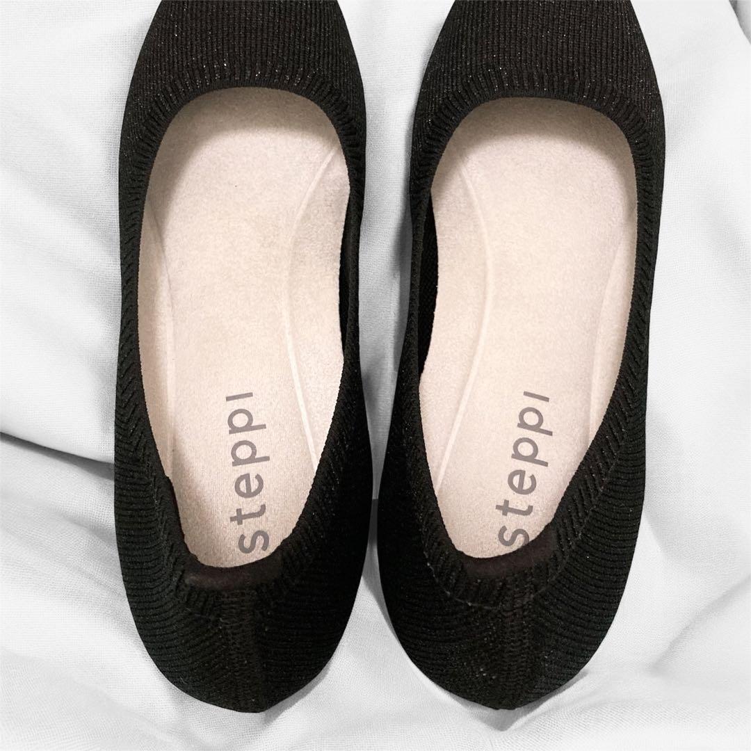 値下げ✨【ほぼ新品】steppi 洗える/撥水 グリッター パンプス
