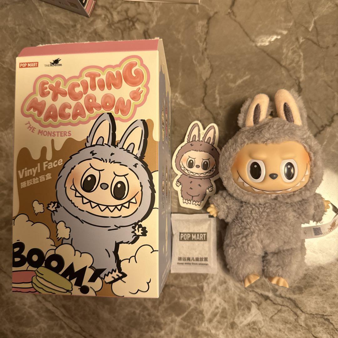 正規品 Macaron ぬいぐるみ ラブブ Sesame Bean Labubu The Monsters Exciting Macaron Vinyl Face Series