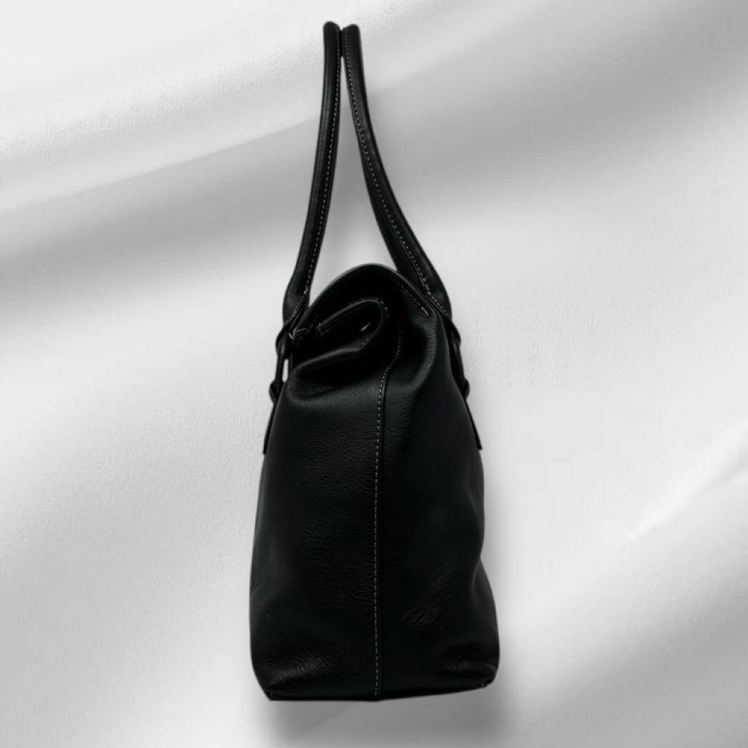 美品】 KITAMURA キタムラ トートバッグ レザー ブラック Kロゴ