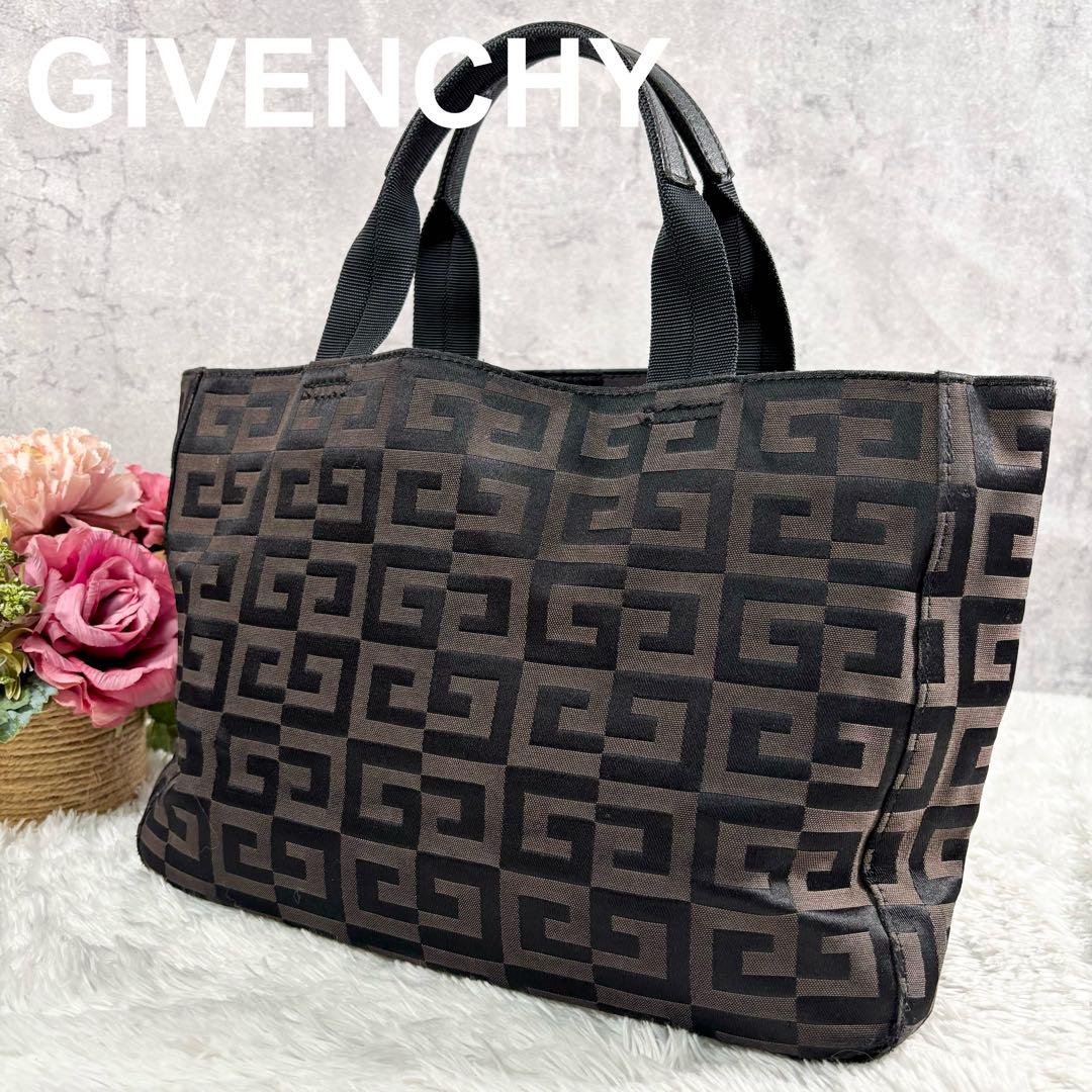 GIVENCHY トートバッグ レザー キャンバス 4g gロゴ ハンドバッグ